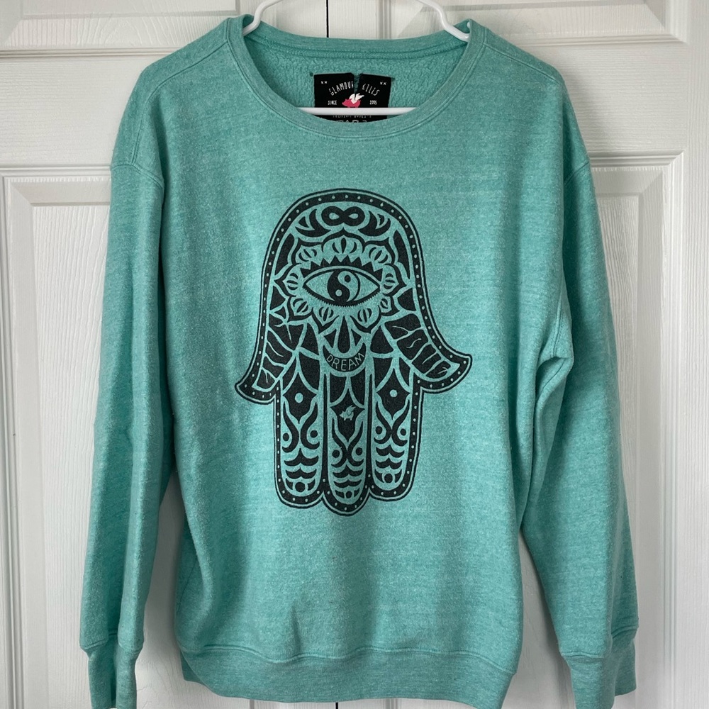 Glamour Kills - Hamsa Hand design Crewneck